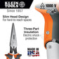 Klein Tools 2038EINS Long Nose Side Cutter Pliers, 8-In Slim Insulated