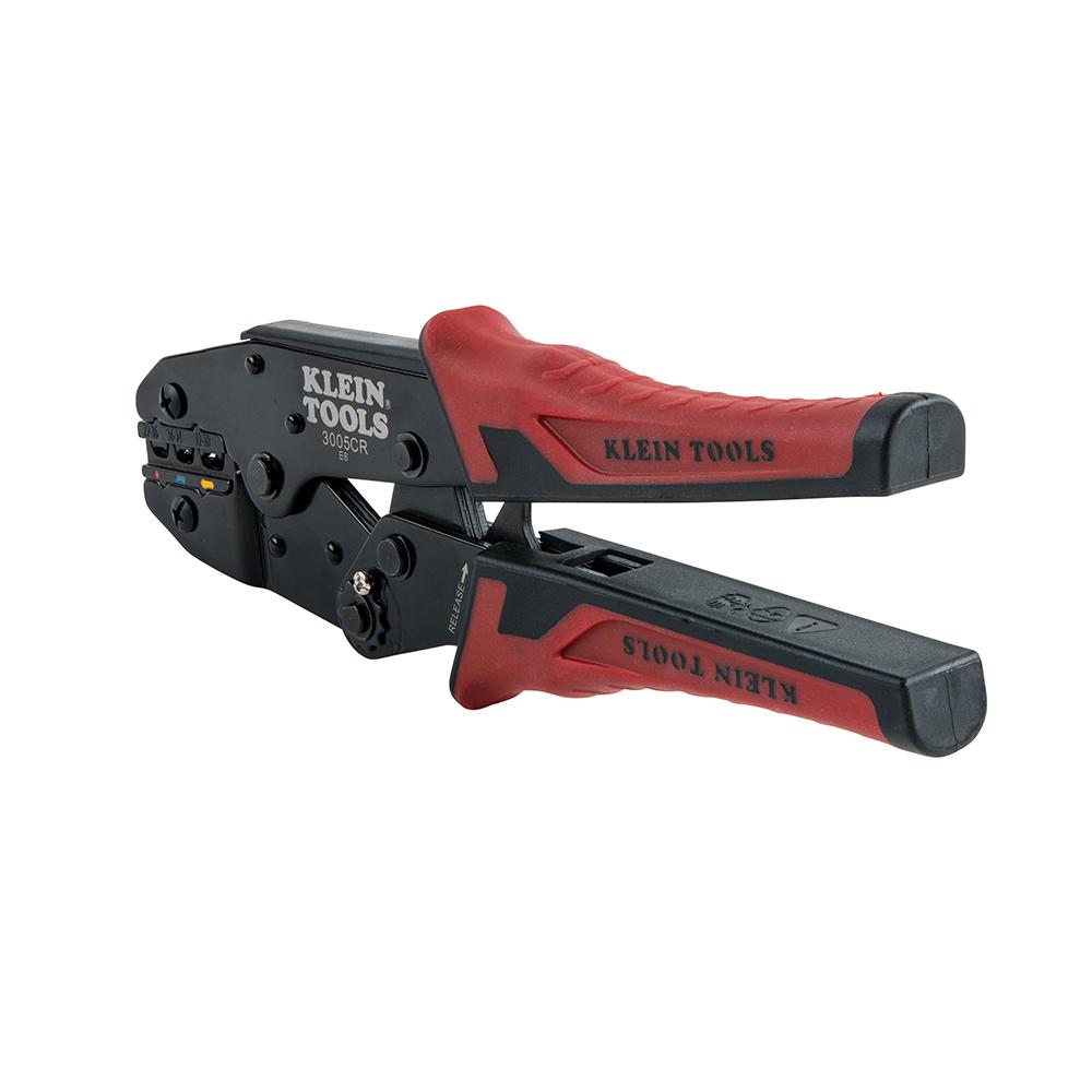 Klein Tools 3005CR Ratcheting Crimper, 10-22 Awg - Insulated Terminals