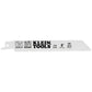 Klein Tools 31731 Reciprocating Saw Blades, 10/14 Tpi, 6-Inch, 5-Pack