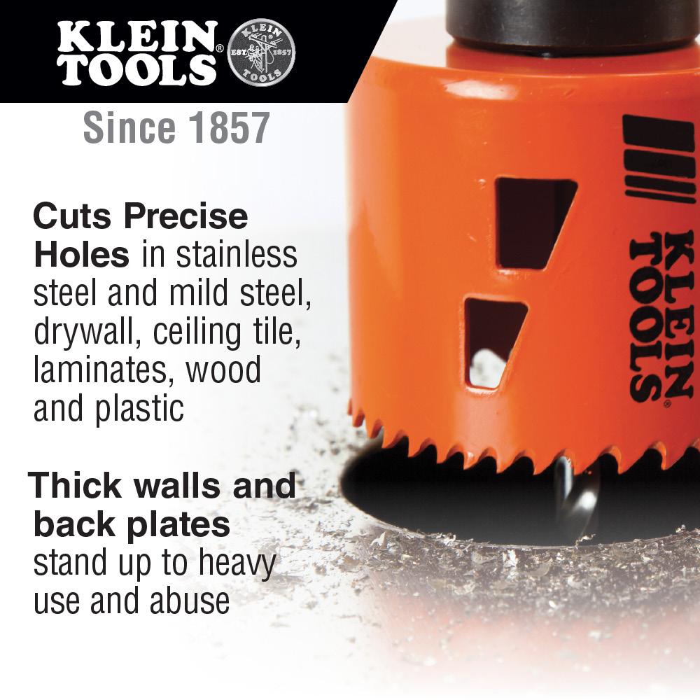 Klein Tools 31900 Bi-Metal Hole Saw, 6-3/8-Inch