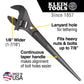 Klein Tools 3227 Construction Wrench- Adjustable-Head