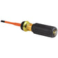 Klein Tools 32293 Flip-Blade Insulated Screwdriver, 2-In1, Ph Bit #2, Sl Bit 1/4-Inch