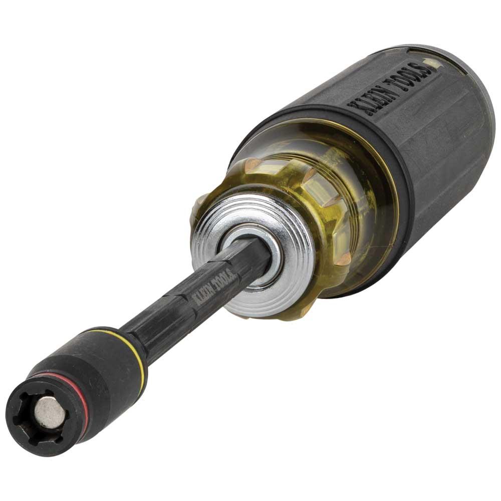 Klein Tools 32304 14-In-1 Hvac Adjustable-Length Impact Screwdriver With Flip Socket
