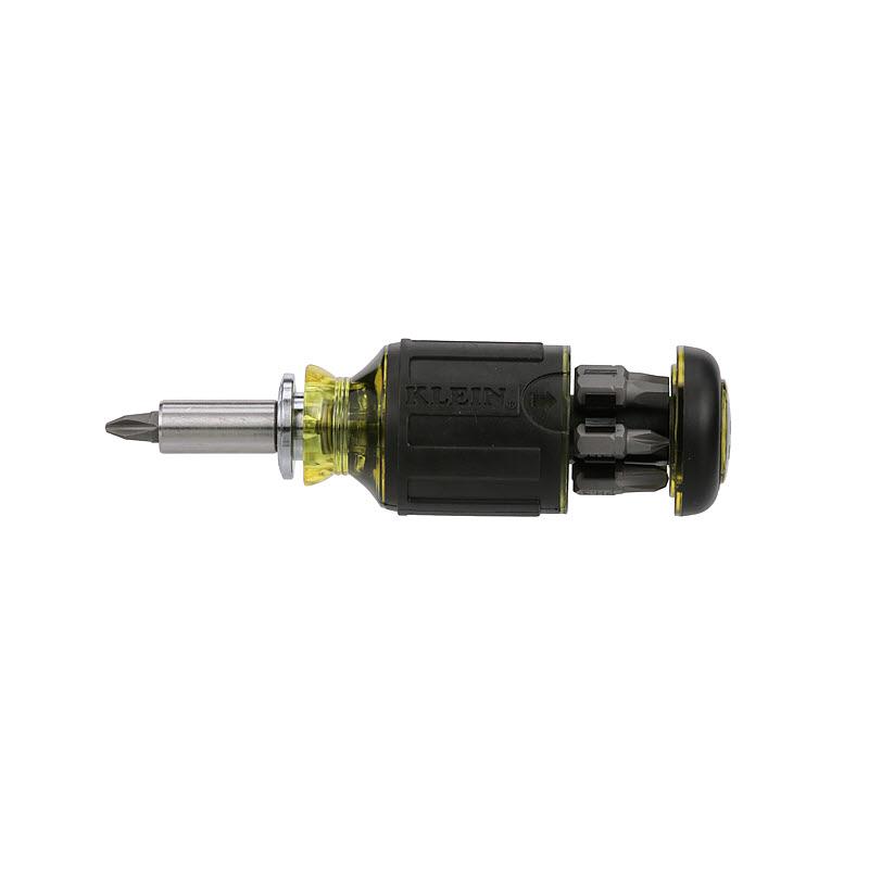 Klein Tools 32308 8-In-1 Multi-Bit Adjustable Length Stubby Screwdriver