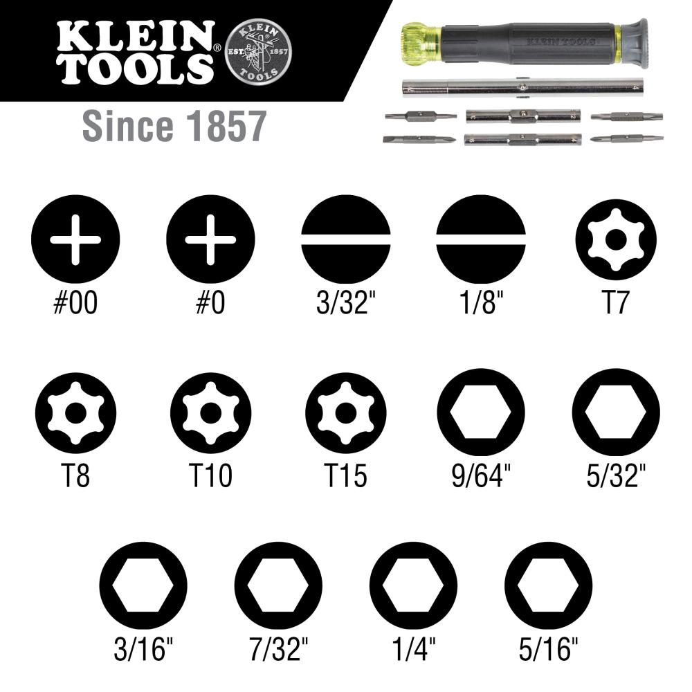 Klein Tools 32314 14-In-1 Precision Screwdriver/ Nut Driver