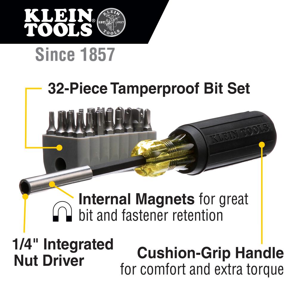 Klein Tools 32510 Screwdriver Tamper-Proofbits