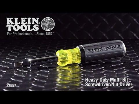 Klein Tools 32557 Multi-Bit Screwdriver / Nut Driver, 10-In-1, Heavy Duty