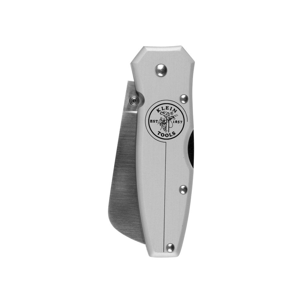 Klein Tools 44007 - SleekEdge Lightweight Lockback Pocket Knife with 2-1/2-Inch Coping Blade and Silver Handle, Versatile Everyday Tool