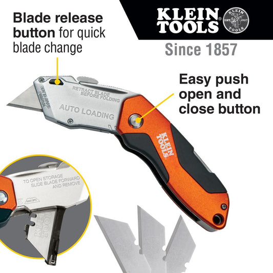 Klein Tools 44130 Auto-Loading Folding Utility Knife