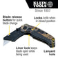 Klein Tools 44135 - Folding Multi-Purpose Utility Knife with Durable Steel Blade and Easy-Open Feature