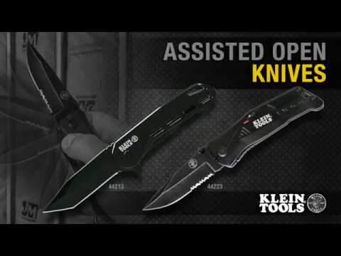 Klein Tools 44213 - VersaTech Multi-Purpose Pocket Knife with Smooth Assisted Opening, Essential Everyday Tool