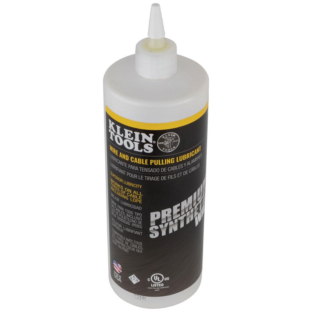 Klein Tools 51010 Wire & Cable Pulling Lubricant Syn. Wax 1 Qt.Btl