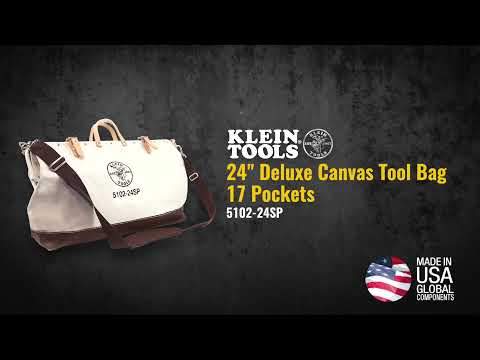 Klein Tools 5102-24SP Deluxe Tool Bag, Canvas, 17 Pockets, 24-Inch