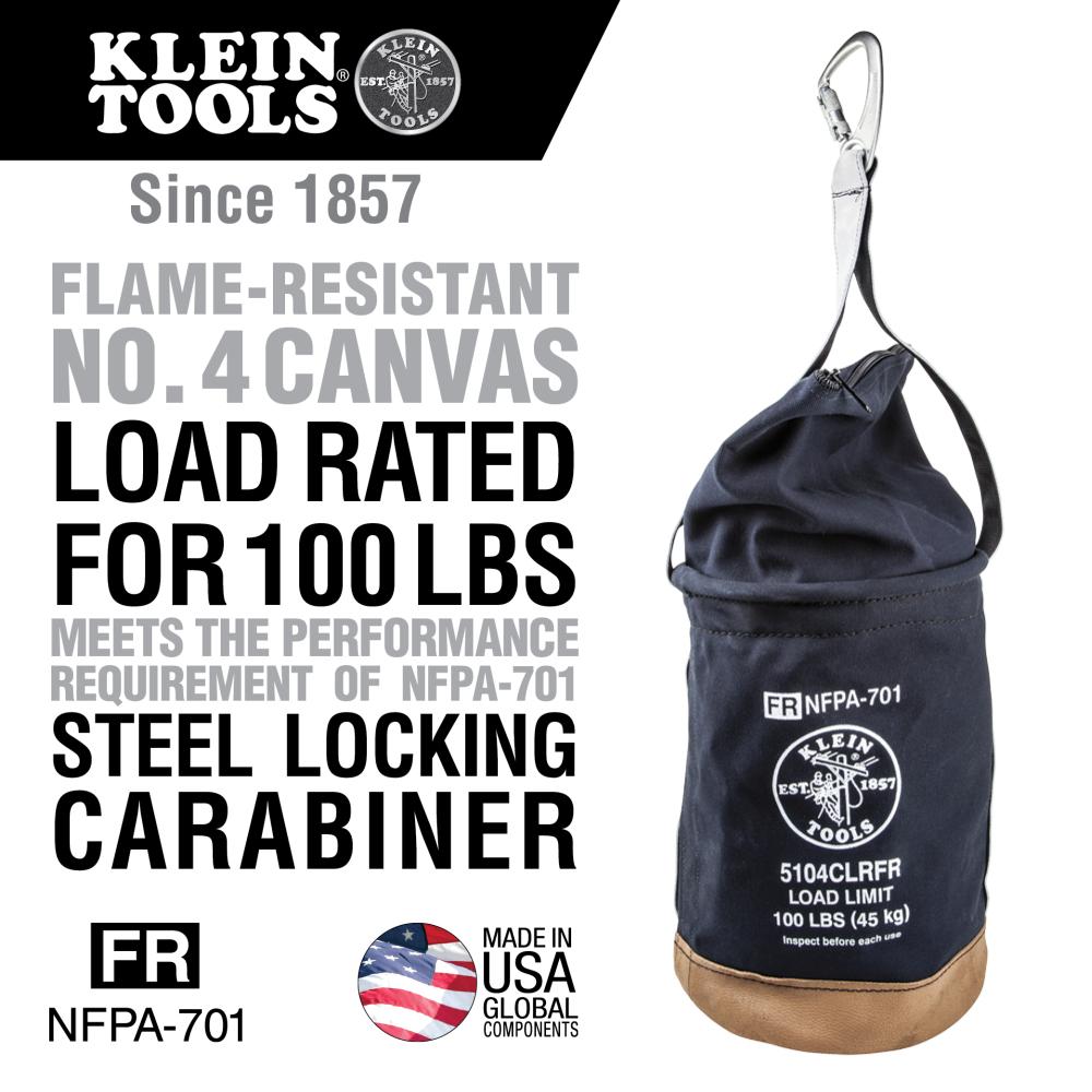 Klein Tools 5104CLRFR Klein Tools Flame-Resistant Canvas Bucket