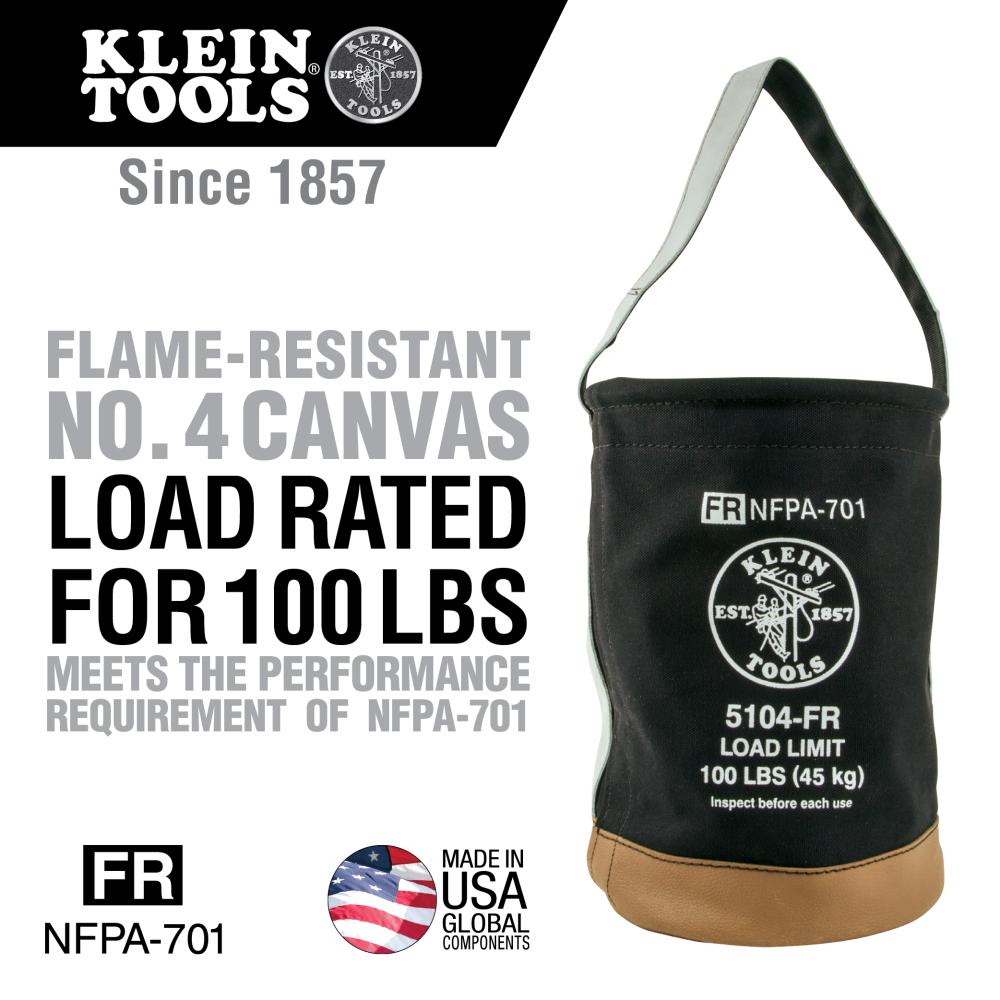 Klein Tools 5104FR Klein Tools Flame-Resistant Canvas Bucket