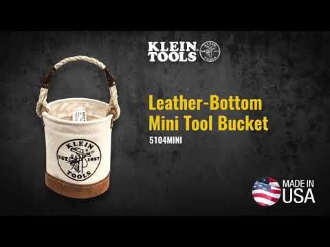 Klein Tools 5104MINI Mini Tool Bucket, Leather-Bottom