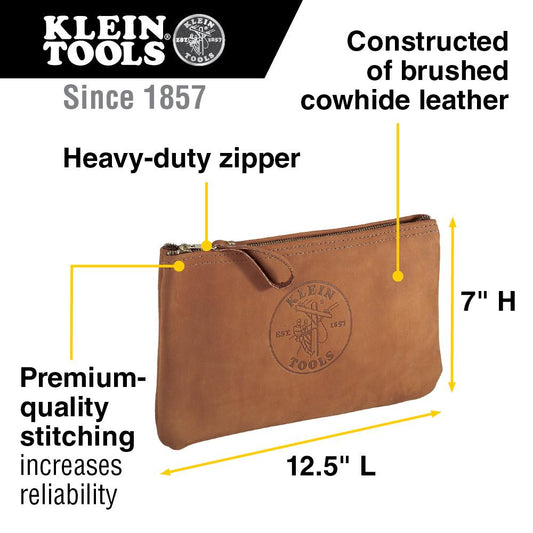 Klein Tools 5139L Leather Accessory Bag