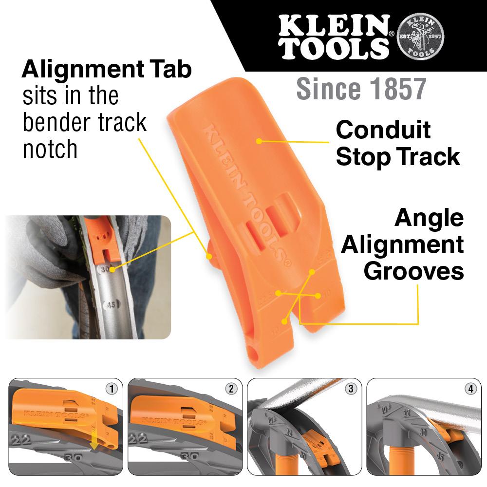 Klein Tools 51607 Aluminum Conduit Bender Full Assembly, 3/4-Inch Emt With Angle Setter