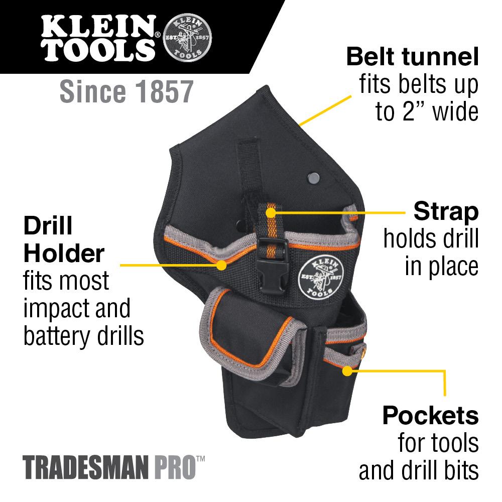 Klein Tools 5183 Tool Bag, Tradesman Pro Drill Pouch