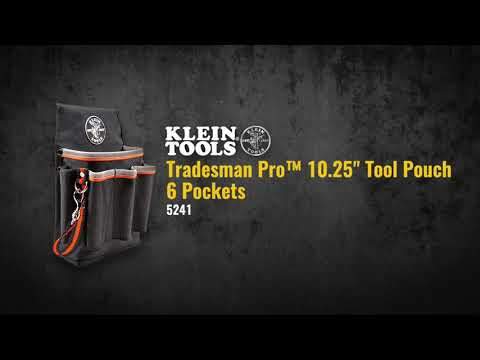 Klein Tools 5241 Tradesman Pro Tool Pouch, 6 Pockets, 10.25 X 6.75 X 10.25-Inch