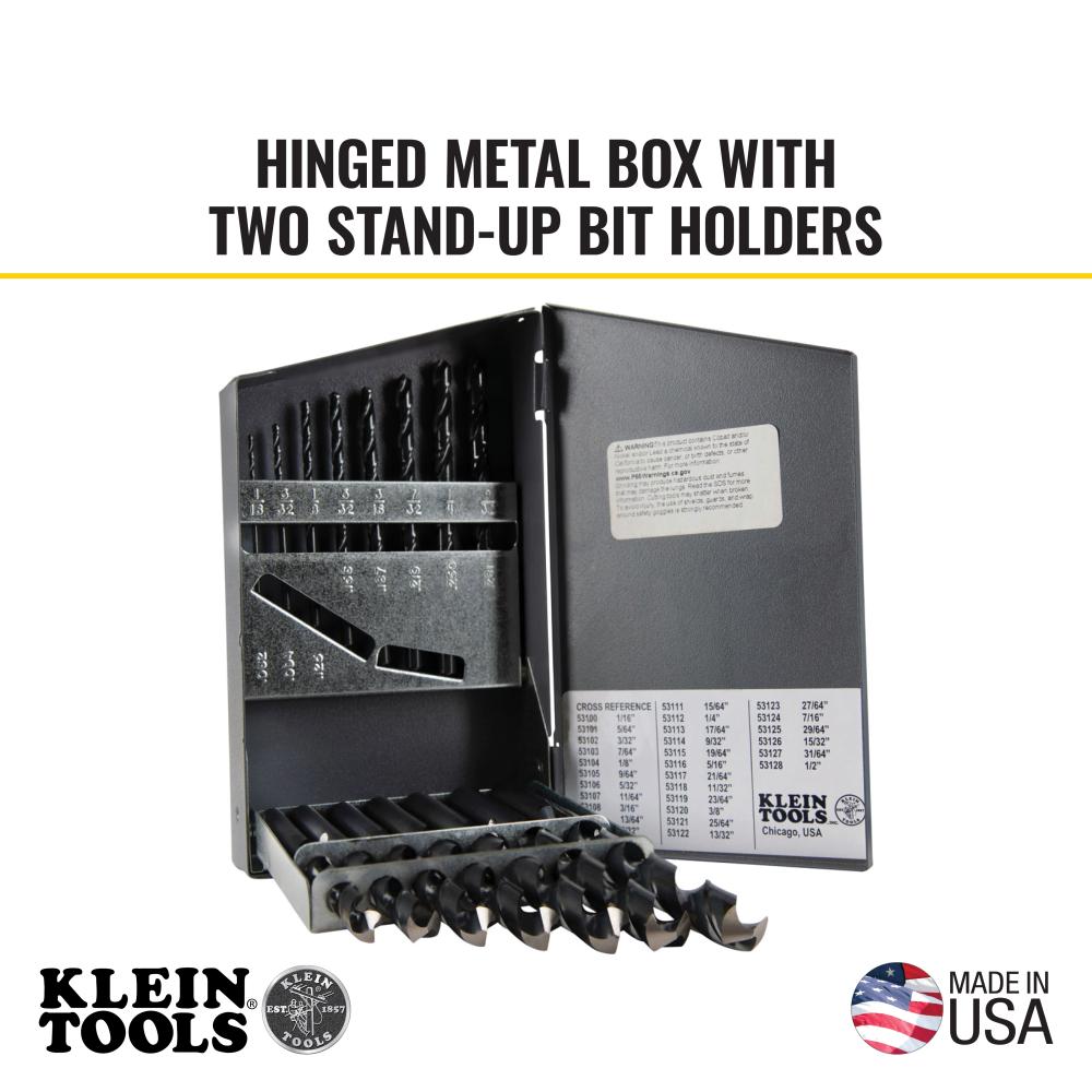 Klein Tools 53001 15Pc Drill Bit Set