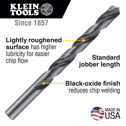 Klein Tools 53109 High Speed Drill Bit, 13/64-Inch, 118-Degree