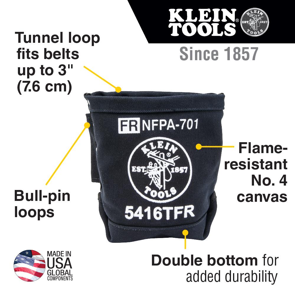 Klein Tools 5416TFR Flame-Retardant Canvas Bolt Bag