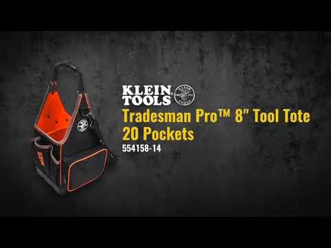 Klein Tools 554158-14 Tool Bag, Tradesman Pro Tool Tote, 20 Pockets, 8-Inch