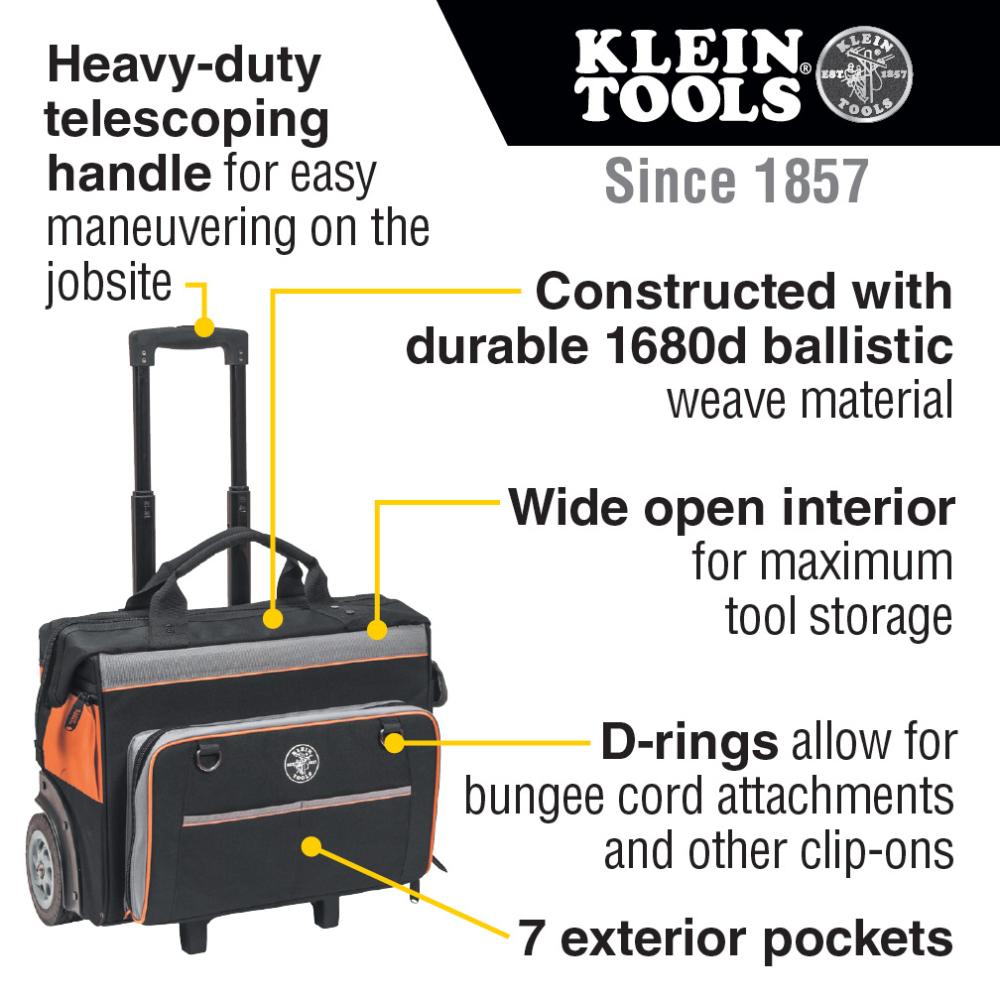 Klein Tools 55452RTB Rolling Tool Bag