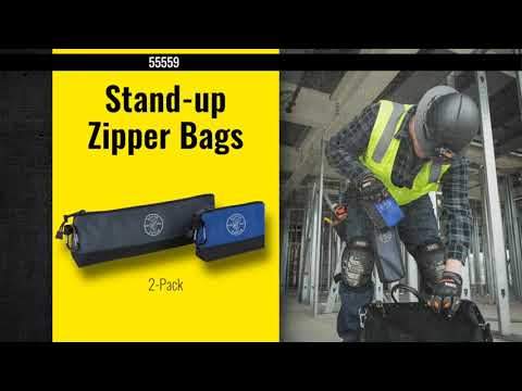 Klein Tools 55559 Stand-Up Zipper Bags, 7-Inch And 14-Inch, 2-Pack