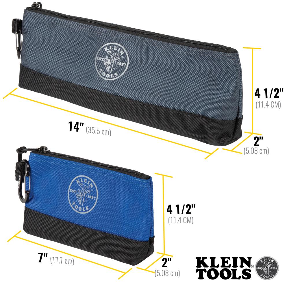 Klein Tools 55559 Stand-Up Zipper Bags, 7-Inch And 14-Inch, 2-Pack