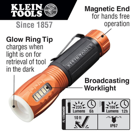 Klein Tools 56028 Led Flashlight With Work Light