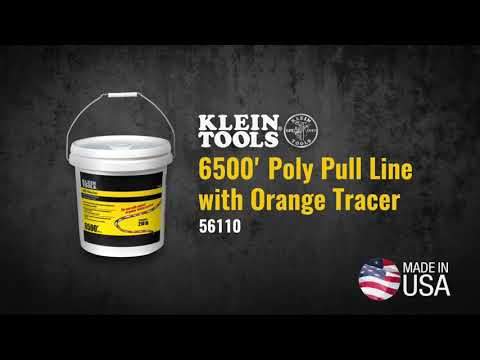 Klein Tools 56110 Poly Pull Line With Orange Tracer 6500-Foot