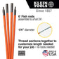 Klein Tools 56324 Lo-Flex Fish Rod Set, 24-Foot