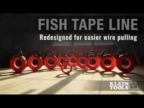 Klein Tools 56350 Fiberglass Fish Tape With Spiral Steel Leader, 50-Foot