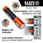 Klein Tools 56412 Rechargeable Led Flashlight With Worklight