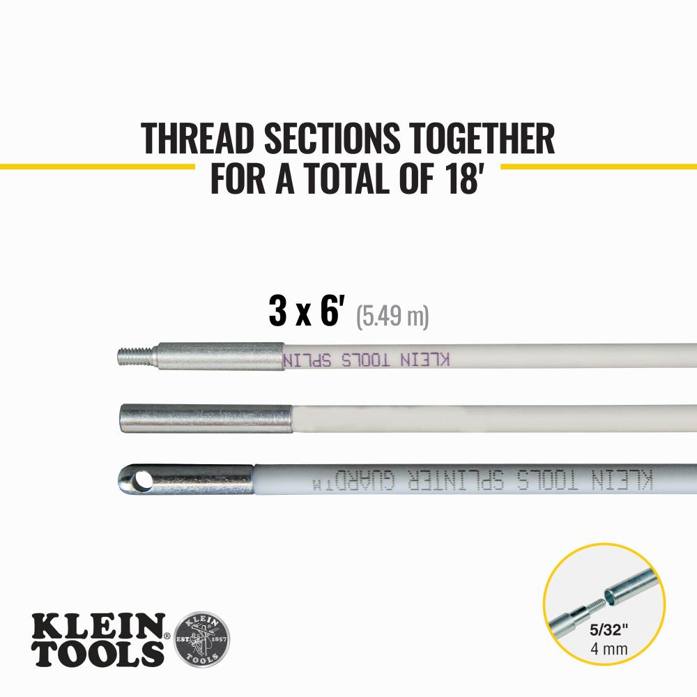 Klein Tools 56418 Hi-Flex Glow Rod Set, 18-Foot