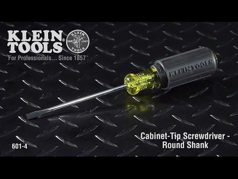 Klein Tools 601-4 3/16-Inch Cabinet Tip Screwdriver 4-Inch