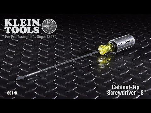 Klein Tools 601-8 3/16-Inch Cabinet Tip Screwdriver, 8-Inch