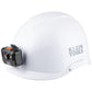 Klein Tools 60146 Safety Helmet, Non-Vented-Class E, With Rechargeable Headlamp, White