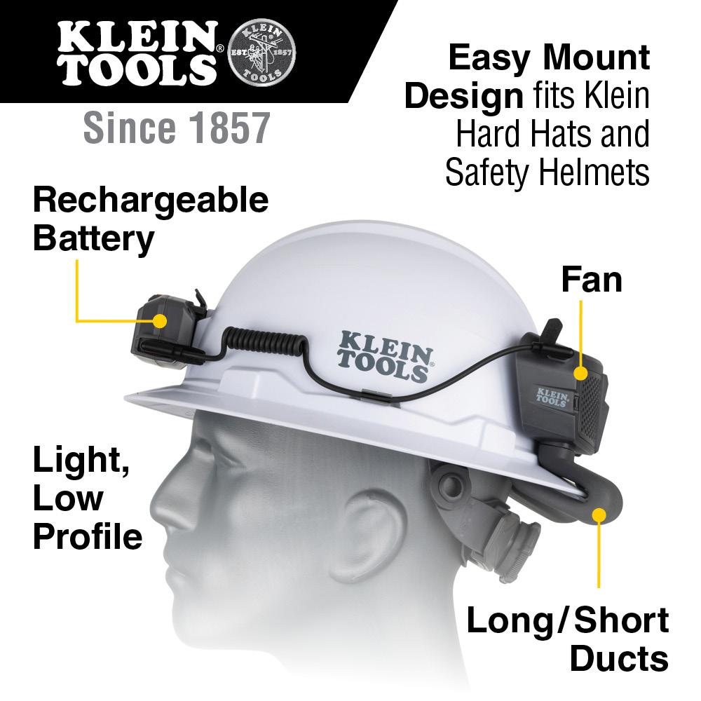 Klein Tools 60155 Cooling Fan For Hard Hat And Safety Helmet