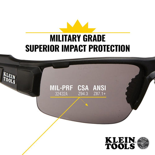 Klein Tools 60162 Professional Safety Glasses, Gray Lens