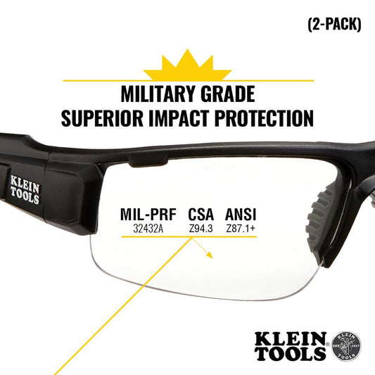 Klein Tools 60172 Pro Safety Glasses-Wide Lens, 2-Pack