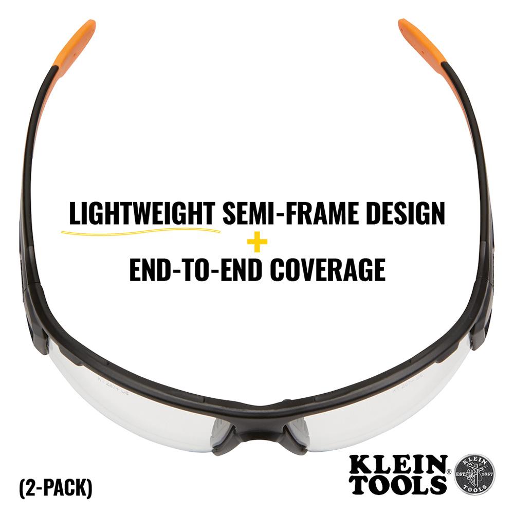 Klein Tools 60172 Pro Safety Glasses-Wide Lens, 2-Pack