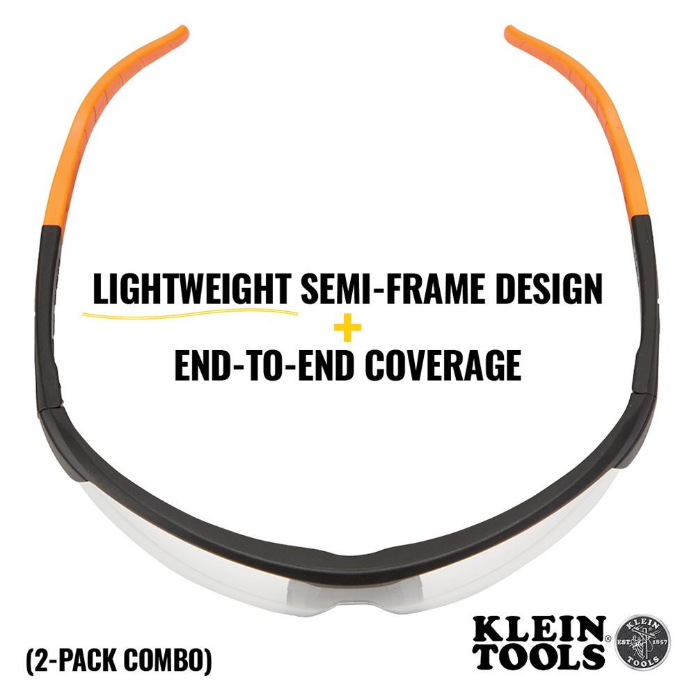 Klein Tools 60174 Standard Safety Glasses-Semi Frame, Combo Pack