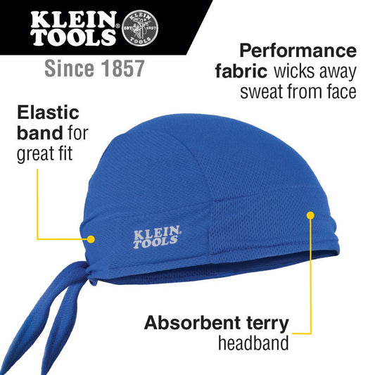 Klein Tools 60180 Cooling Do Rag, Blue, 2-Pack