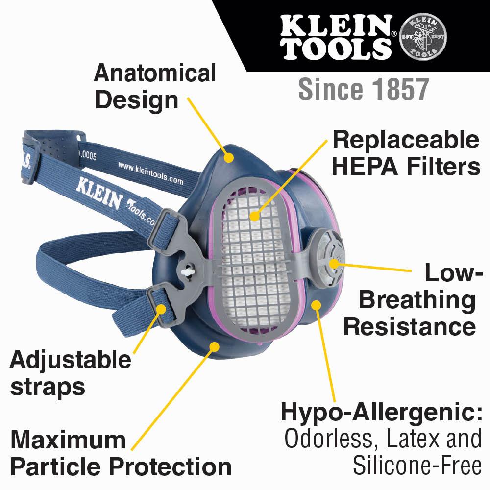 Klein Tools 60245 P100 Half-Mask Respirator Replacement Filter