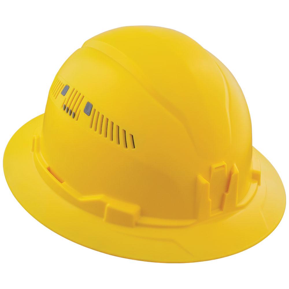 Klein Tools 60262 Hard Hat, Vented, Full Brim Style, Yellow