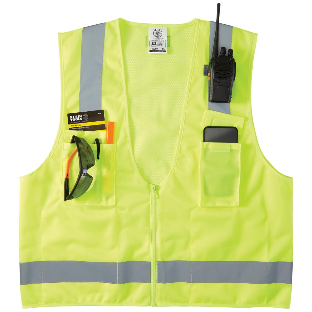 Klein Tools 60268 Safety Vest, High-Visibility Reflective Vest, Xl