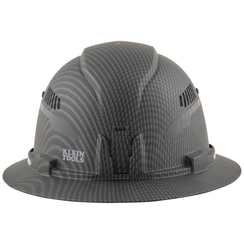 Klein Tools 60347 Hard Hat, Premium Karbn Pattern, Vented Full Brim, Class C, Lamp
